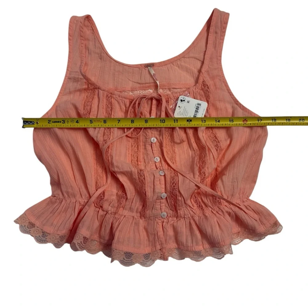 Free People Alana Lace Tank‎ Top, Size XSMALL